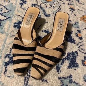 Vintage Isaac Mizrahi Kitten Heels with Faux Fur